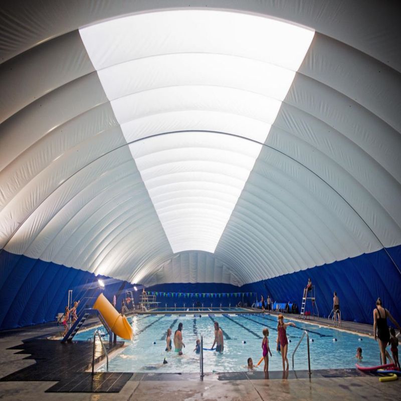 All-Encompassing Weather-Resistant Inflatable Swimming Pool Dome Tent