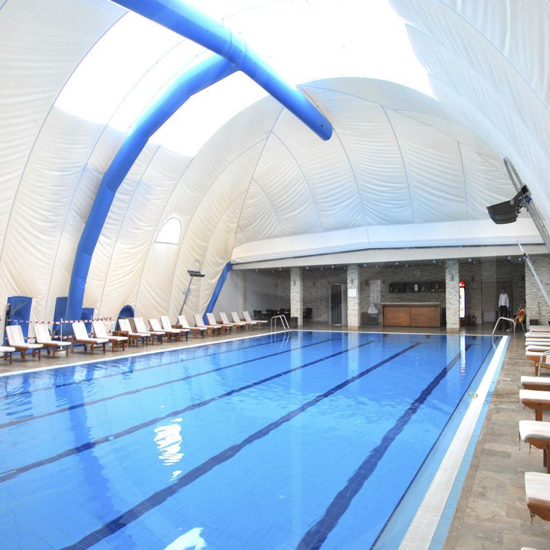 All-Encompassing Weather-Resistant Inflatable Swimming Pool Dome Tent