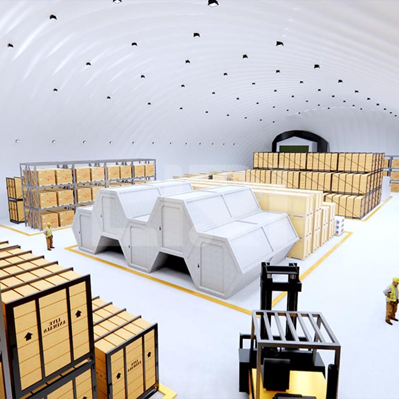 Versatile Inflatable Structures For Warehouse Spaces
