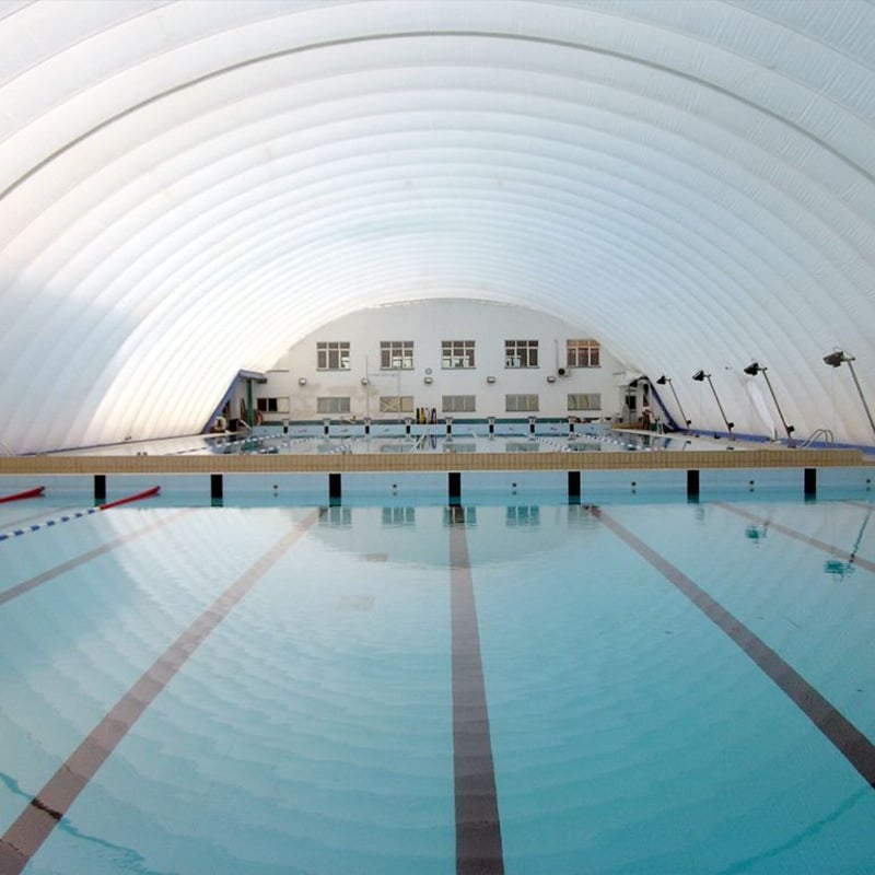 All-Encompassing Weather-Resistant Inflatable Swimming Pool Dome Tent